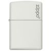 Zippo Windproof Lighter Classic White Matte Zippo Logo