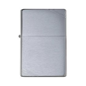 Zippo Windproof Lighter Brushed Chrome Vintage with Slashes