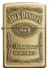 Zippo Windproof Lighter Jack Daniel'sÃ‚Â® Label-Brass Emblem High Polish Brass