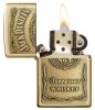 Zippo Windproof Lighter Jack Daniel'sÃ‚Â® Label-Brass Emblem High Polish Brass