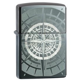 Zippo Windproof Lighter Black IceÃ‚Â® Compass