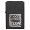 Zippo Windproof Lighter Black CrackleÃ‚Â® Gold Zippo Logo