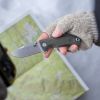 SOG Tellus ATK Flipper Knife 3.23" CRYO 440C Stonewashed Clip Point Blade OD Green GRN