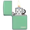 Zippo Windproof Lighter, Classic High Polish Green Zippo Logo