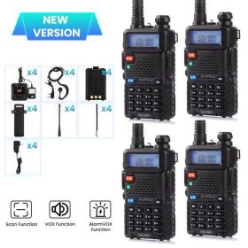 [Outdoorfun] BAOFENG UV-5R Long Range Two-Way Radio - Rechargeable High Power Walkie Talkie - Portable Ham Radio Emergency Essentials for Camping (Color: as picture)